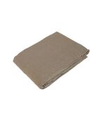 Drap housse en lin lavé amande - 90x200 cm