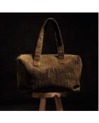 Wochenendtasche aus grünem Kord - 46x30x20 cm