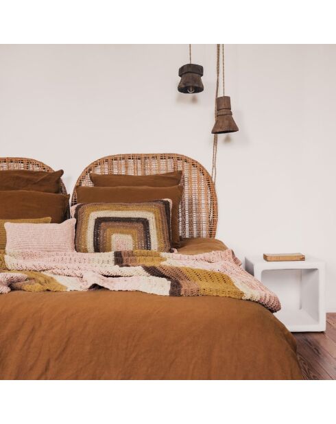 Handgemaakte gehaakte regenboogplaid - 100x200 cm