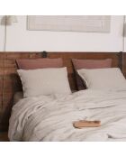 Taie d'oreiller en lin Terracotta - 65x65 cm