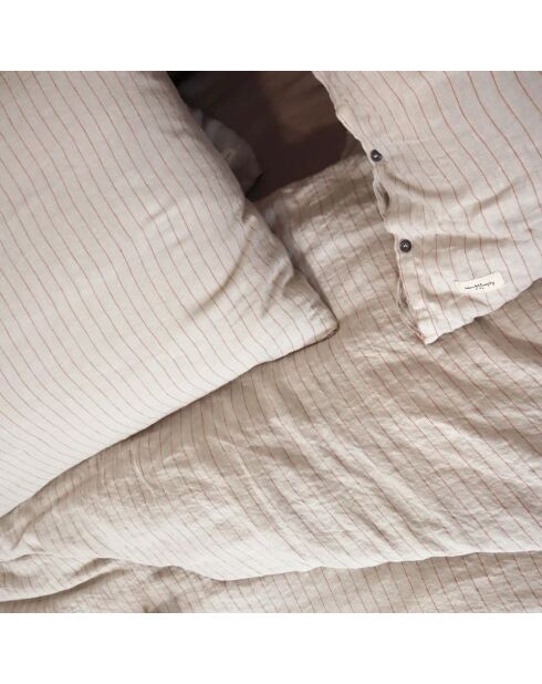 Taie d'oreiller en lin Terracotta - 65x65 cm