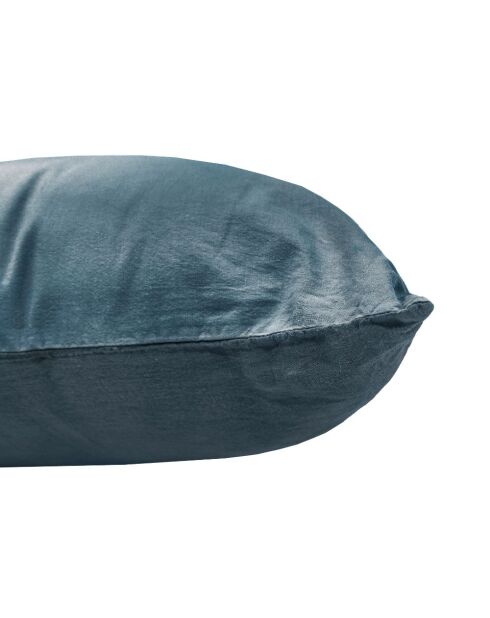 Federa blu in lino e cotone - 65x65 cm