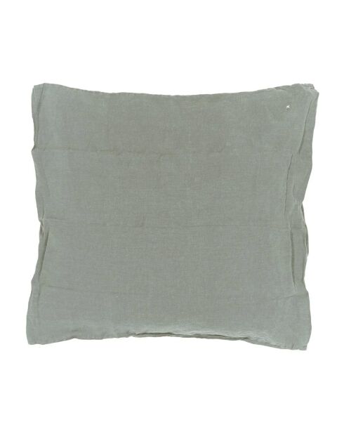 Grüner Kissenbezug aus Leinen und Baumwolle - 65x65 cm
