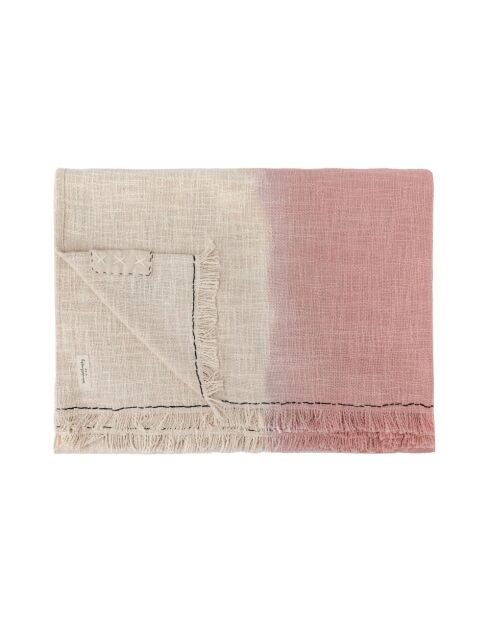 Roze plaid van diepgekleurd katoen - 135x220 cm