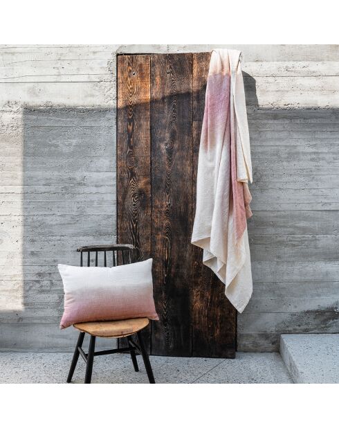 Roze plaid van diepgekleurd katoen - 135x220 cm