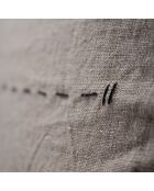 Cuscino in lino con dettaglio di cuciture naturali - 50x70x12 cm