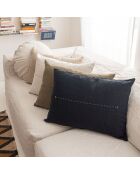 Cuscino in lino con dettaglio di cuciture naturali - 50x70x12 cm