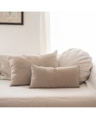 Cuscino in lino con dettaglio di cuciture naturali - 50x70x12 cm