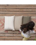 Cuscino in lino con dettaglio di cuciture naturali - 50x70x12 cm