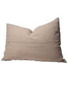 Cuscino in lino con dettaglio di cuciture naturali - 50x70x12 cm