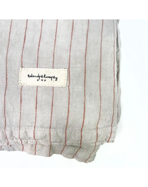 Funda nórdica de lino terracota - 260x240 cm