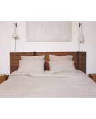 Dekbedovertrek van terracotta linnen - 260x240 cm