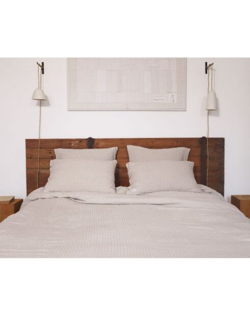 Funda nórdica de lino terracota - 260x240 cm