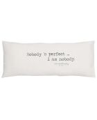 Leinenkissen mit Federnachricht - 30x70 cm