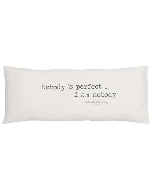 Leinenkissen mit Federnachricht - 30x70 cm