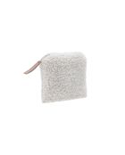 Portafoglio bianco in pelliccia sintetica - 12x12 cm