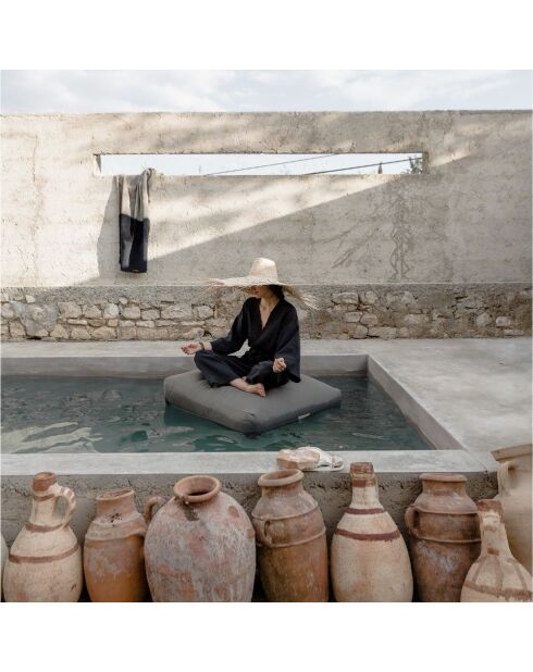 Graues Outdoor-Bodenkissen - 94x94x25 cm