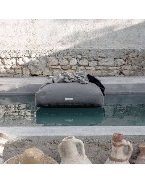 Graues Outdoor-Bodenkissen - 94x94x25 cm