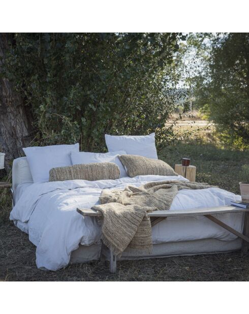 Cuscino a rullo Gisele con seta naturale - 65x30 cm