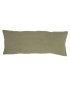Einfarbiges grünes Leinenkissen - 30x70 cm