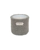 Candela profumata della durata di circa 40 ore con rivestimento in salvia moumoute - H8 — ø 9 cm