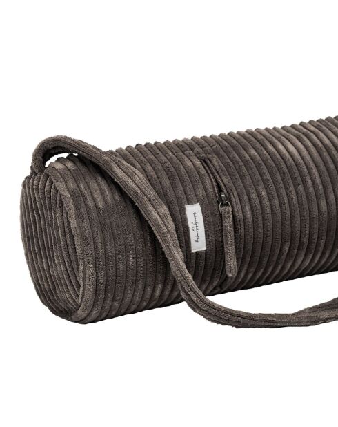 Grijze corduroy yogatas - 68x14x14 cm
