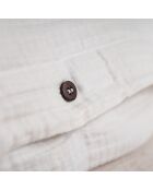 Kissenbezug aus Baumwollgaze mit Federn, 65 x 65 cm