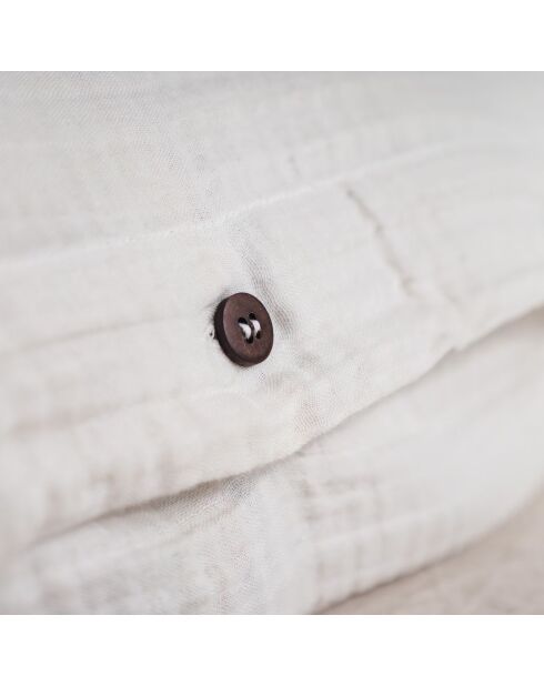 Kissenbezug aus Baumwollgaze mit Federn, 65 x 65 cm