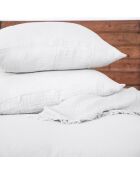 Kissenbezug aus Baumwollgaze mit Federn, 65 x 65 cm