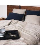 Funda nórdica de lino índigo