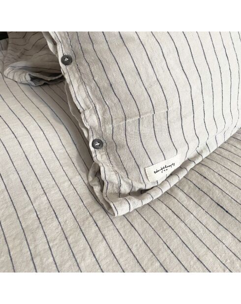 Funda nórdica de lino índigo