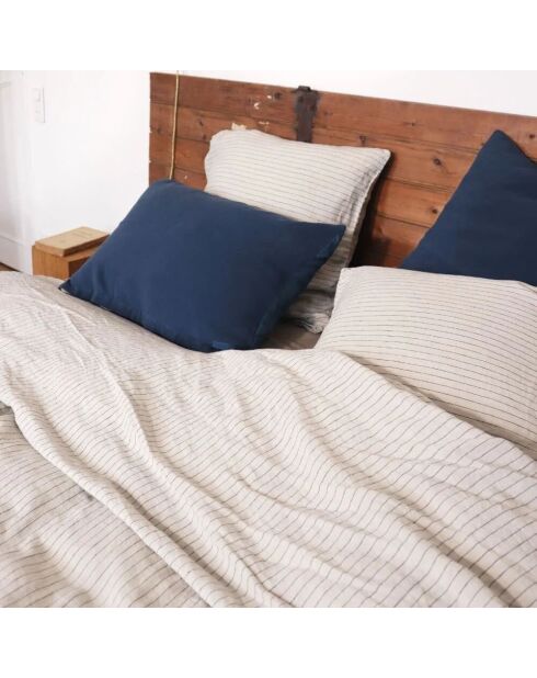 Funda nórdica de lino índigo