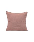 Besticktes rosafarbenes Leinenkissen - 35x35 cm