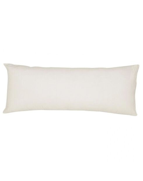 Cremefarbenes Leinenkissen, einfarbig, 30 x 70 cm
