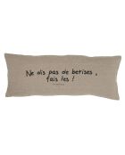 Cuscino in lino con un messaggio naturale - 30x70 cm