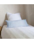 Einfarbiges blaues Leinenkissen - 30x70 cm