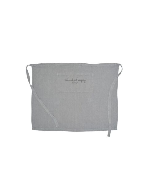 Delantal de cocina de lino lavado gris - 95x70 cm