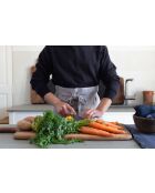 Delantal de cocina de lino lavado gris - 95x70 cm