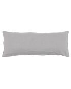Einfarbiges graues Leinenkissen - 30x70 cm