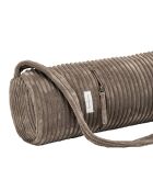 Beigefarbene Yogatasche aus Kord - 68x14x14 cm