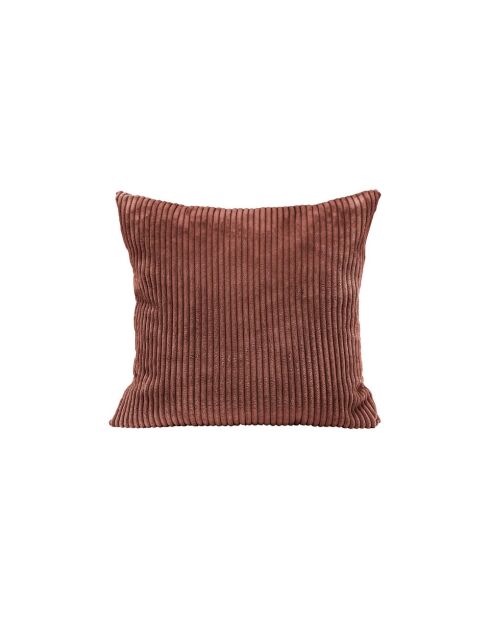 Cuscino in velluto a coste color cannella - 50x50 cm