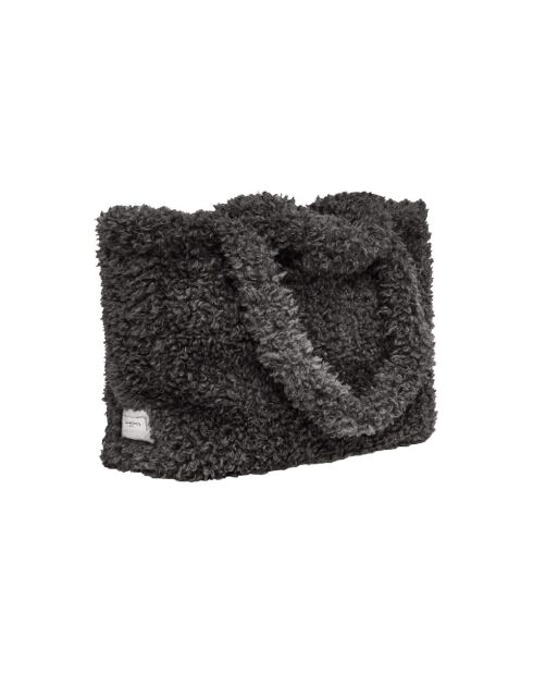 Bolso de piel sintética gris - 35x45x17 cm