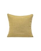 Linnen kussen met handgemaakt geel borduursel - 35x35 cm