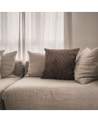 Mocca corduroy kussen - 50x50 cm