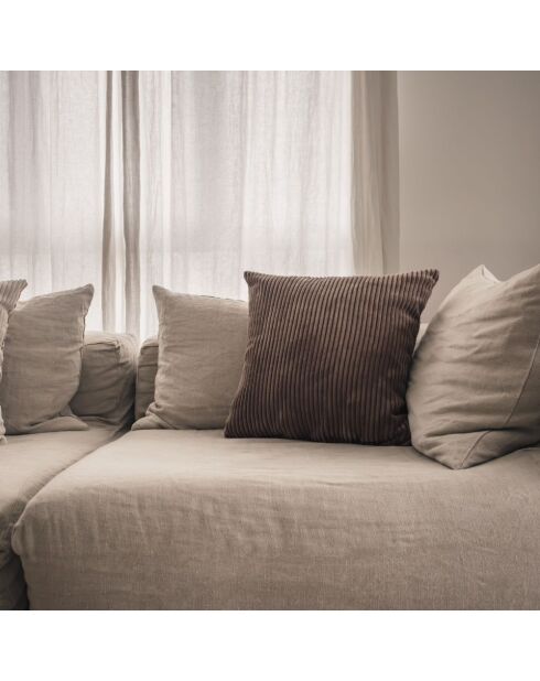 Cuscino in velluto a coste Mocca - 50x50 cm