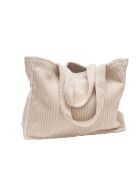 Borsa in velluto a coste beige - 35x45x17 cm