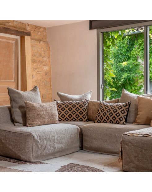 Cuscino in rafia naturale - 40x60x10 cm