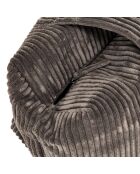 Borsa da weekend in velluto grigio - 46x30x20 cm