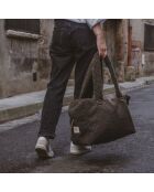 Bolso de fin de semana de piel sintética gris - 46x30x20 cm