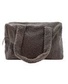 Bolso de fin de semana de piel sintética gris - 46x30x20 cm